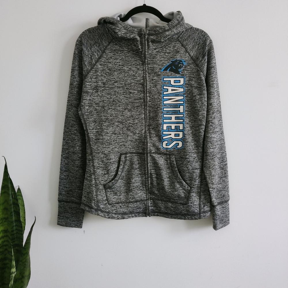 NFL Carolina Panthers Women’s Zip Hoodie M Gray Team Apparel
